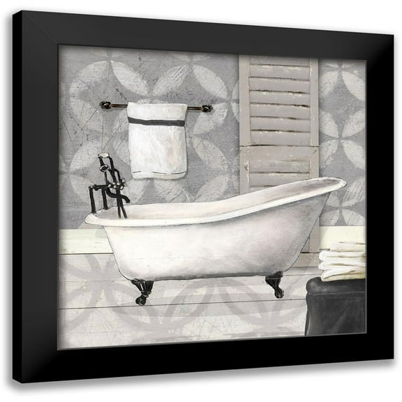 Robinson, Carol 20x20 Black Modern Framed Museum Art Print Titled - Grey Bath I