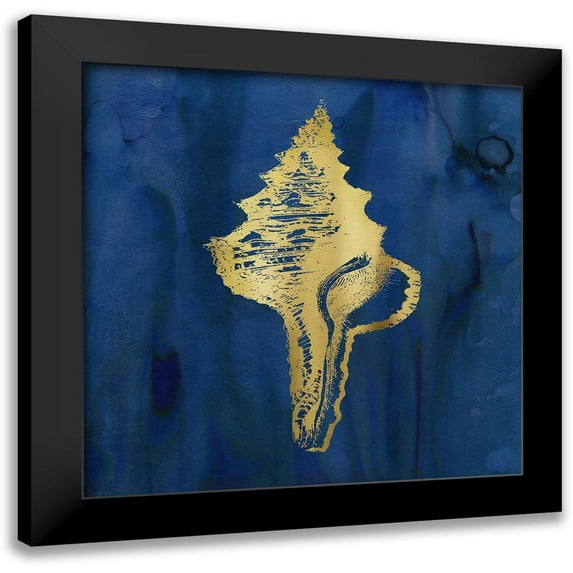 Robinson, Carol 20x20 Black Modern Framed Museum Art Print Titled - Indigo Sea Treasure I