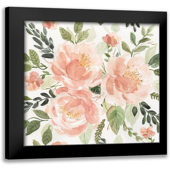 Robinson, Carol 20x20 Black Modern Framed Museum Art Print Titled - Peachy Keen I