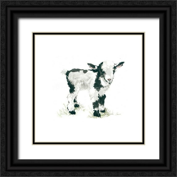 Robinson, Carol 20x20 Black Ornate Wood Framed with Double Matting Museum Art Print Titled - Baby Goat