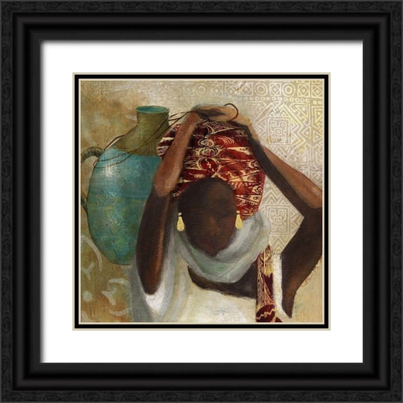 Robinson, Carol 20x20 Black Ornate Wood Framed with Double Matting Museum Art Print Titled - Beauty of Africa