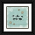 thumbnail image 1 of Robinson, Carol 20x20 Black Ornate Wood Framed with Double Matting Museum Art Print Titled - Christmas By the Sea, 1 of 4