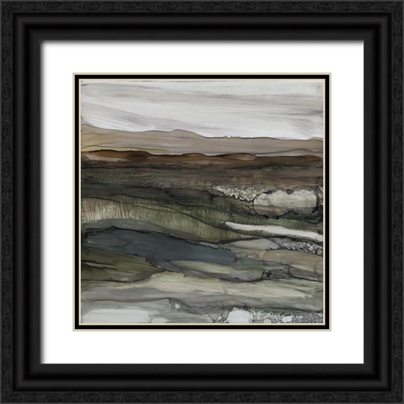 Robinson, Carol 20x20 Black Ornate Wood Framed with Double Matting Museum Art Print Titled - Terra Stratus I
