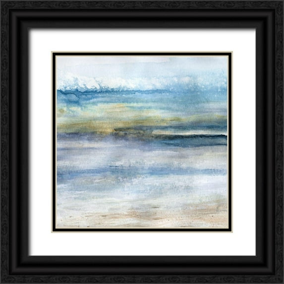 Robinson, Carol 20x20 Black Ornate Wood Framed with Double Matting Museum Art Print Titled - Wind and Water - Detail I