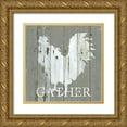 thumbnail image 1 of Robinson, Carol 20x20 Gold Ornate Wood Framed with Double Matting Museum Art Print Titled - Rooster Gather, 1 of 4