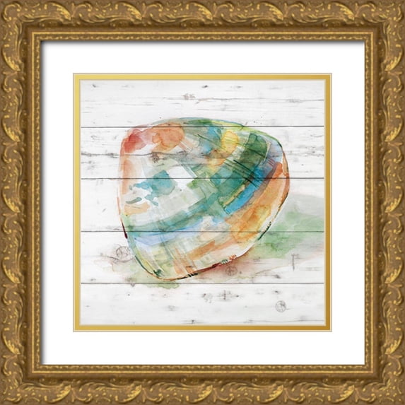 Robinson, Carol 20x20 Gold Ornate Wood Framed with Double Matting Museum Art Print Titled - Tye Dyed Shell III