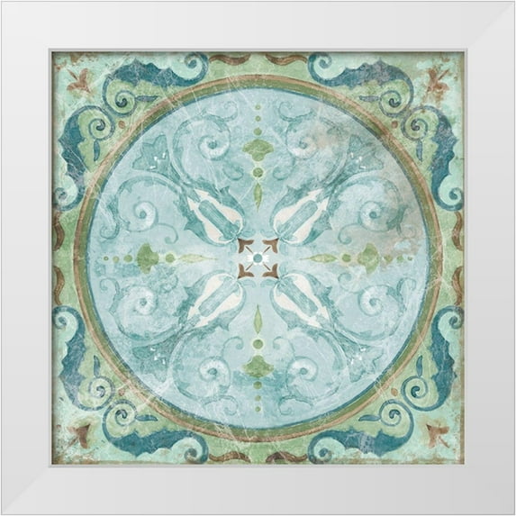 Robinson, Carol 20x20 White Modern Wood Framed Museum Art Print Titled - Antique Tile