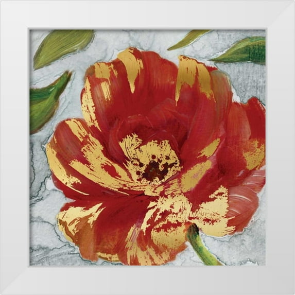 Robinson, Carol 20x20 White Modern Wood Framed Museum Art Print Titled - Crimson Crush II