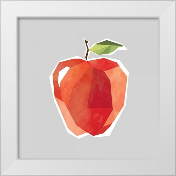 Robinson, Carol 20x20 White Modern Wood Framed Museum Art Print Titled - Facet Fruit Red