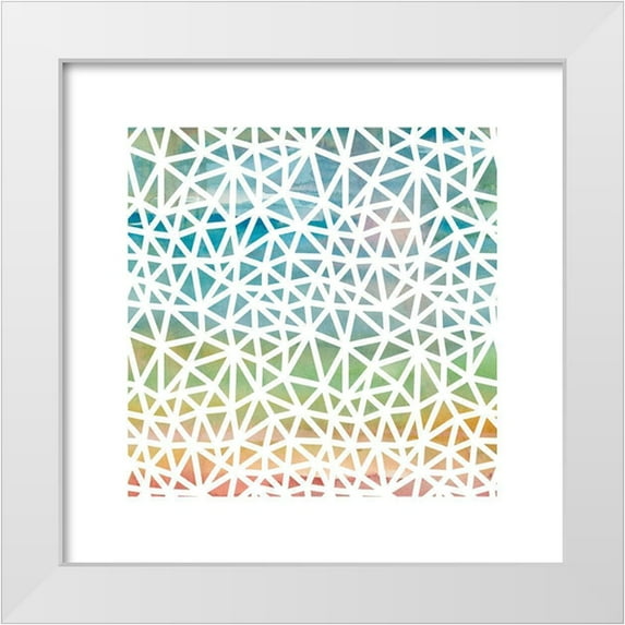 Robinson, Carol 20x20 White Modern Wood Framed Museum Art Print Titled - Geometric Wash I
