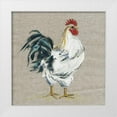 thumbnail image 1 of Robinson, Carol 20x20 White Modern Wood Framed Museum Art Print Titled - Linen Rooster I, 1 of 4