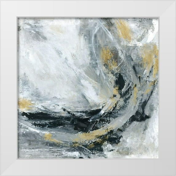 Robinson, Carol 20x20 White Modern Wood Framed Museum Art Print Titled - Stormy Gold
