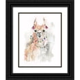 thumbnail image 1 of Robinson, Carol 20x24 Black Ornate Wood Framed with Double Matting Museum Art Print Titled - Llama Drama I, 1 of 4