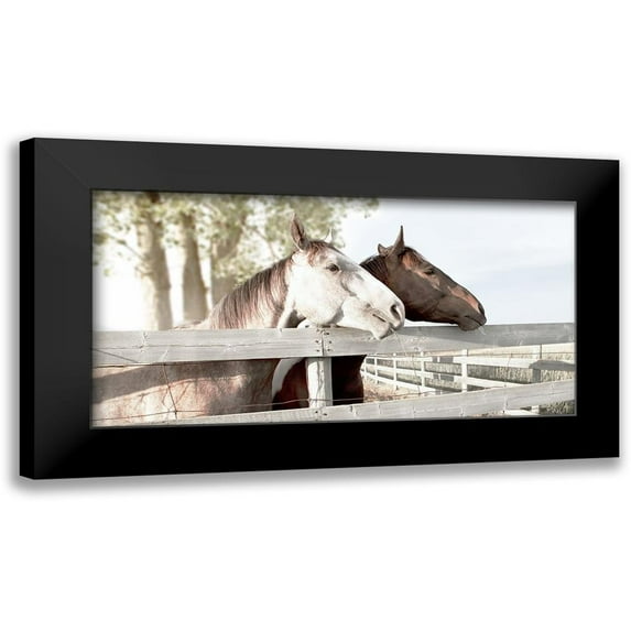 Robinson, Carol 24x14 Black Modern Framed Museum Art Print Titled - Friendly Visit