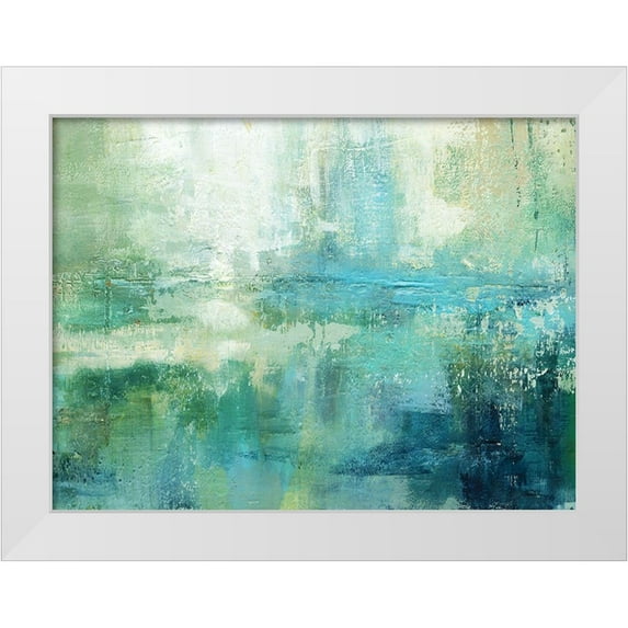 Robinson, Carol 24x19 White Modern Wood Framed Museum Art Print Titled - Lily Lake