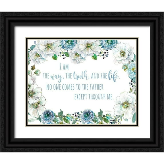 Robinson, Carol 24x20 Black Ornate Wood Framed with Double Matting Museum Art Print Titled - I am the Way