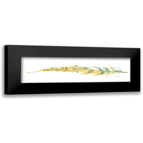 Robinson, Carol 24x9 Black Modern Framed Museum Art Print Titled - Tail Feather III