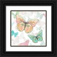 thumbnail image 1 of Robinson, Carol 26x26 Black Ornate Wood Framed with Double Matting Museum Art Print Titled - Asbury Garden Butterflies I, 1 of 4