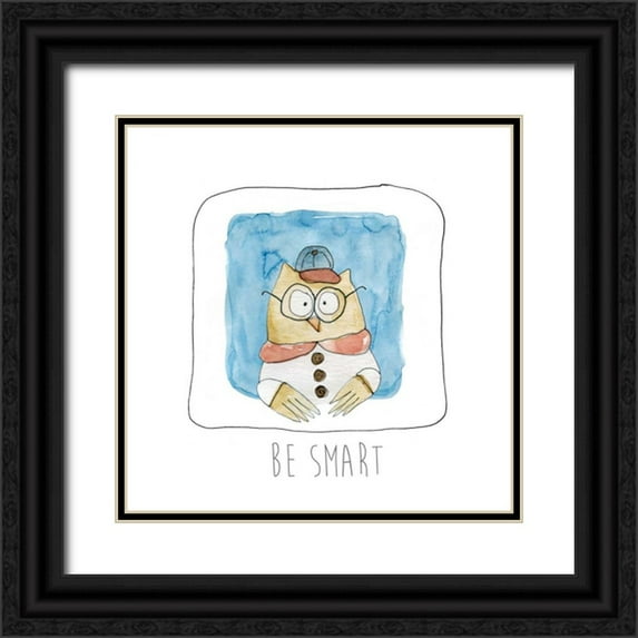 Robinson, Carol 26x26 Black Ornate Wood Framed with Double Matting Museum Art Print Titled - Be Smart
