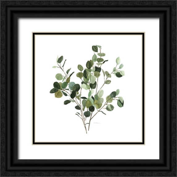 Robinson, Carol 26x26 Black Ornate Wood Framed with Double Matting Museum Art Print Titled - Bunchy Botanical II