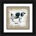 thumbnail image 1 of Robinson, Carol 26x26 Black Ornate Wood Framed with Double Matting Museum Art Print Titled - Burlap Cow, 1 of 4