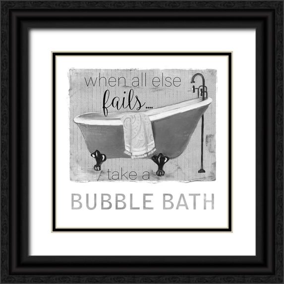 Robinson, Carol 26x26 Black Ornate Wood Framed with Double Matting Museum Art Print Titled - Neutral Bubble