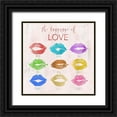 thumbnail image 1 of Robinson, Carol 26x26 Black Ornate Wood Framed with Double Matting Museum Art Print Titled - Rainbow Kiss, 1 of 4