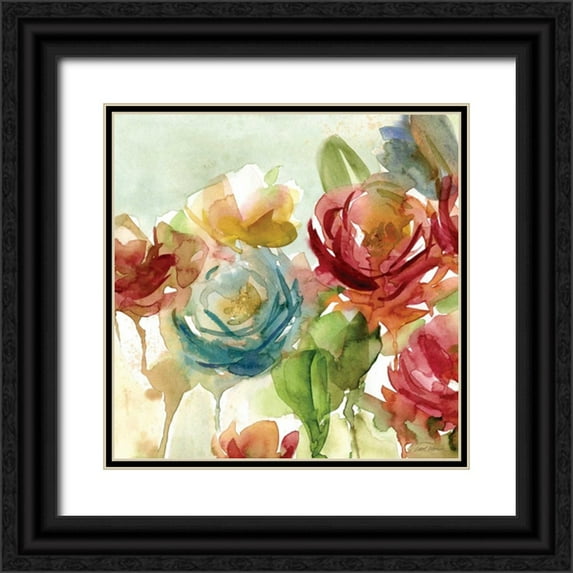 Robinson, Carol 26x26 Black Ornate Wood Framed with Double Matting Museum Art Print Titled - Secret Garden I