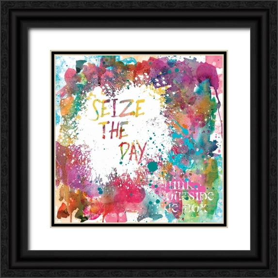 Robinson, Carol 26x26 Black Ornate Wood Framed with Double Matting Museum Art Print Titled - Seize the Day