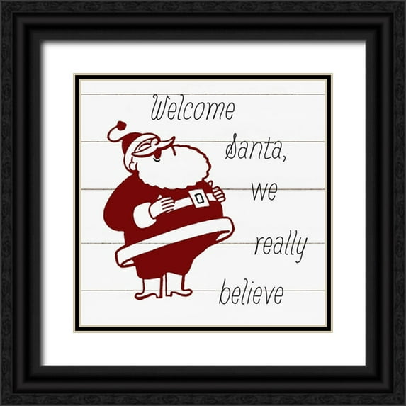 Robinson, Carol 26x26 Black Ornate Wood Framed with Double Matting Museum Art Print Titled - Signs for Santa IV
