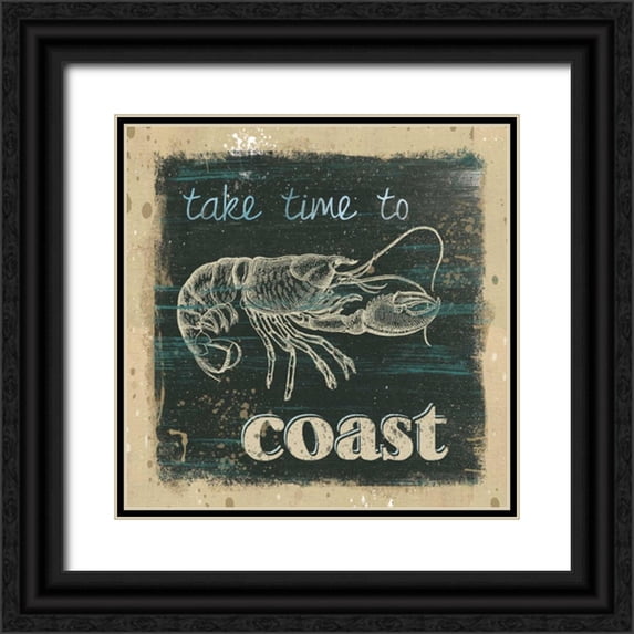 Robinson, Carol 26x26 Black Ornate Wood Framed with Double Matting Museum Art Print Titled - Time to Coast