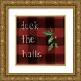 thumbnail image 1 of Robinson, Carol 26x26 Gold Ornate Wood Framed with Double Matting Museum Art Print Titled - Deck the Halls, 1 of 4