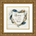 thumbnail image 1 of Robinson, Carol 26x26 Gold Ornate Wood Framed with Double Matting Museum Art Print Titled - Feather Love Nest, 1 of 4