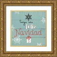 thumbnail image 1 of Robinson, Carol 26x26 Gold Ornate Wood Framed with Double Matting Museum Art Print Titled - Feliz Navidad, 1 of 4