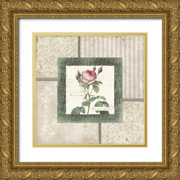 Robinson, Carol 26x26 Gold Ornate Wood Framed with Double Matting Museum Art Print Titled - Rosa II