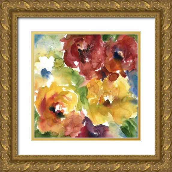 Robinson, Carol 26x26 Gold Ornate Wood Framed with Double Matting Museum Art Print Titled - Summer Wash II
