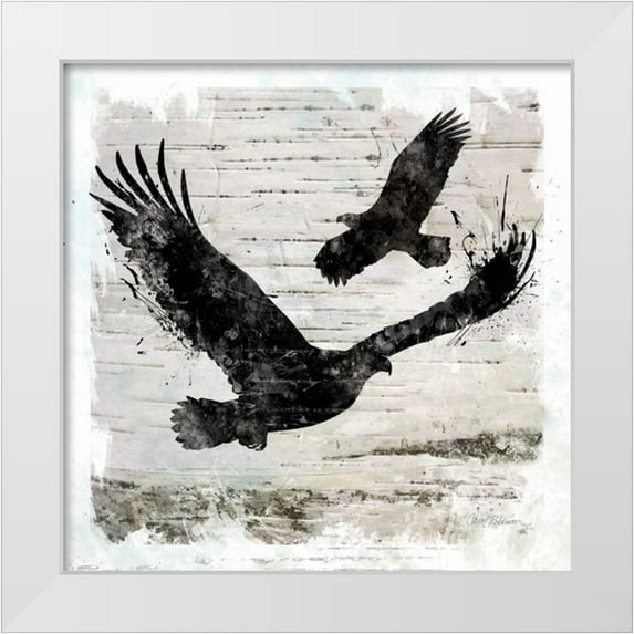 Robinson, Carol 26x26 White Modern Wood Framed Museum Art Print Titled - Birchbark Eagle