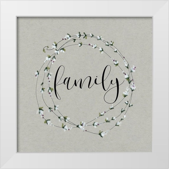 Robinson, Carol 26x26 White Modern Wood Framed Museum Art Print Titled - Bouquet of Grace Family Wreath