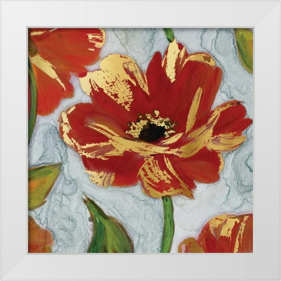 Robinson, Carol 26x26 White Modern Wood Framed Museum Art Print Titled - Crimson Crush III
