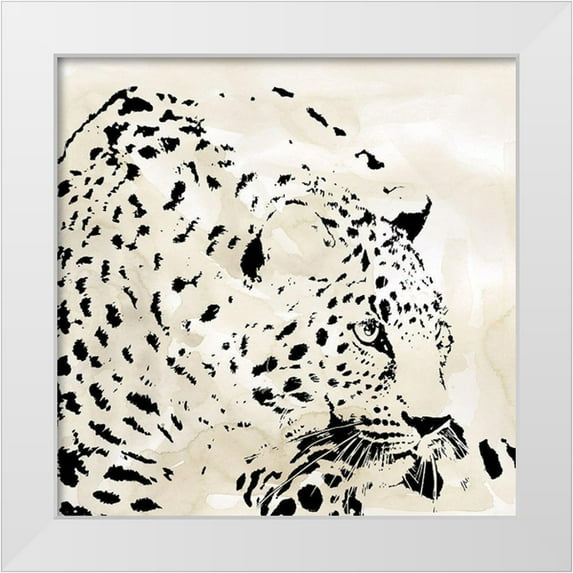 Robinson, Carol 26x26 White Modern Wood Framed Museum Art Print Titled - Leopard Spots IV