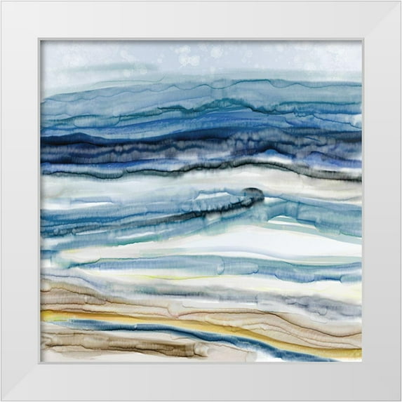 Robinson, Carol 26x26 White Modern Wood Framed Museum Art Print Titled - Oceans Movement