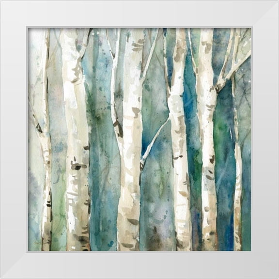 Robinson, Carol 26x26 White Modern Wood Framed Museum Art Print Titled - River Birch II