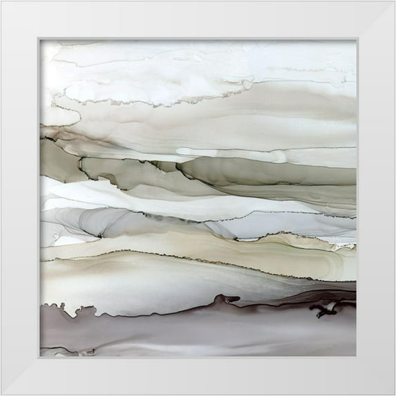 Robinson, Carol 26x26 White Modern Wood Framed Museum Art Print Titled - Shifting Currents I