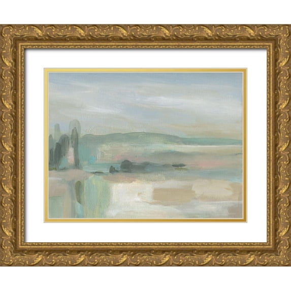 Robinson, Carol 32x25 Gold Ornate Wood Framed with Double Matting Museum Art Print Titled - Whispers of Nature