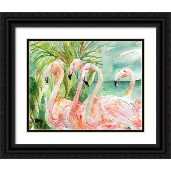 Robinson, Carol 32x26 Black Ornate Wood Framed with Double Matting Museum Art Print Titled - Pink Ladies