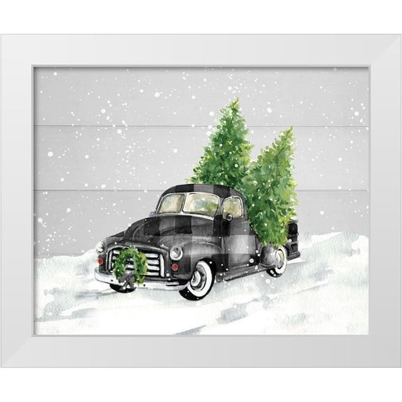Robinson, Carol 32x26 White Modern Wood Framed Museum Art Print Titled - Home for Christmas