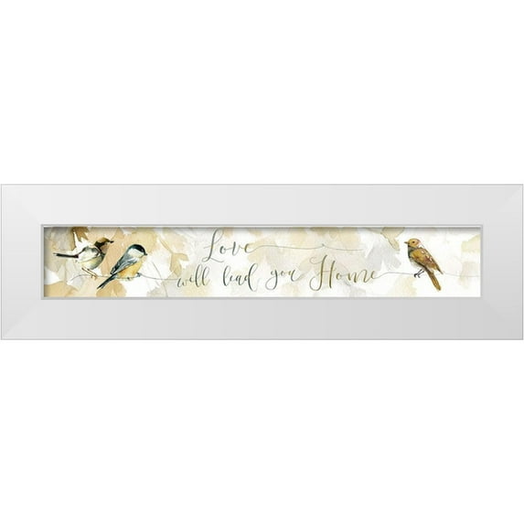 Robinson, Carol 32x9 White Modern Wood Framed Museum Art Print Titled - Love Will Lead