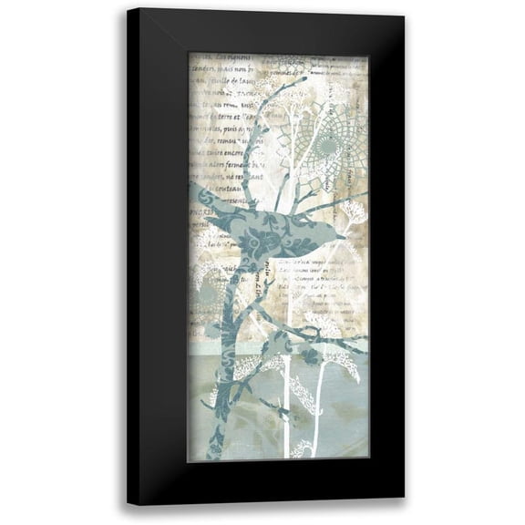 Robinson, Carol 8x14 Black Modern Framed Museum Art Print Titled - Winter Birds I
