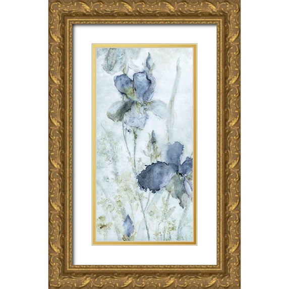 Robinson, Carol 9x14 Gold Ornate Wood Framed with Double Matting Museum Art Print Titled - Morning Iris