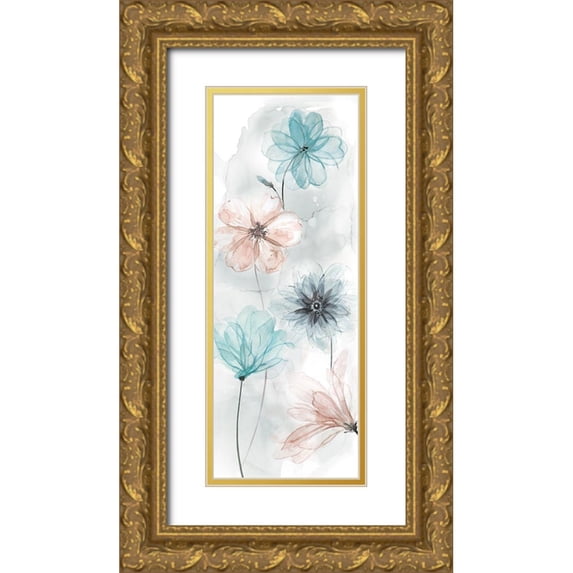 Robinson, Carol 9x18 Gold Ornate Wood Framed with Double Matting Museum Art Print Titled - Transparent Rain